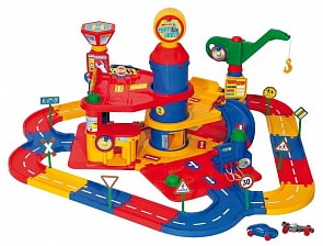 Паркинг 3-уровневый с дорогой и автомобилями, в коробке (Полесье, п-37862)