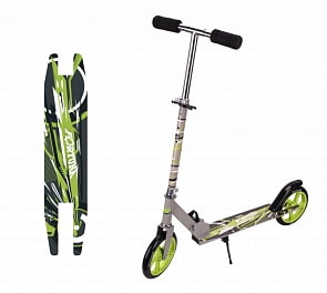 Двухколесный складной самокат Navigator Fortuna, серо-зеленый (Navigator, Т59973)