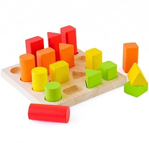 Логический игровой набор - Сортер-вкладыш геометрия, 17 деталей (Томик, 1-94 ТОМИК)