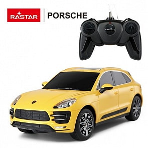 Машина р/у 1:24 - Porsche Macan Turbo, цвет желтый (Rastar, 71800Y)