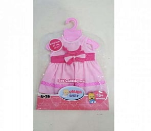Платье для куклы, розовое (Baby Dolls, B1552483sim)