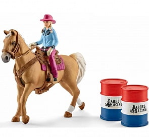 Игровой набор – Женщина-ковбой с лошадью и аксессуарами (Schleich, 41417) Игровой набор – Женщина-ковбой с лошадью и аксессуарами (Schleich, 41417)
