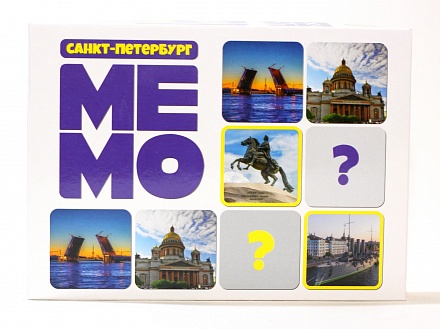 Настольная игра Мемо - Санкт-Петербург, 50 карточек 