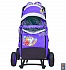 Санки-коляска Snow Galaxy - City-1 - Серый Зайка, цвет фиолетовый, на больших колесах Ева, сумка, варежки  - миниатюра №2