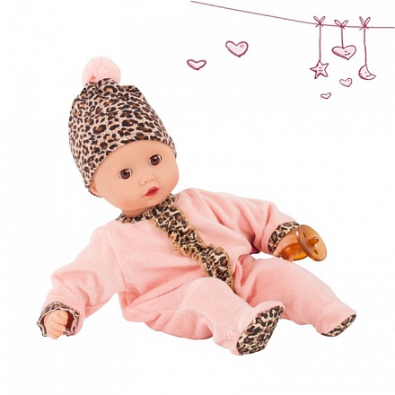 Кукла Маффин, пупс в леопардовом костюмчике, 33 см 