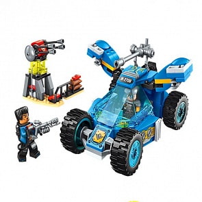Конструктор – Машина разведчика, установка с фигурками и аксессуарами, 191 деталь (Enlighten Brick, BRICK2706)