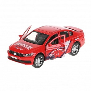 Машина Vw Passat - Спорт, 12 см, свет-звук, инерционный механизм, цвет красный (Технопарк, PASSAT-12SLSRT-RD)