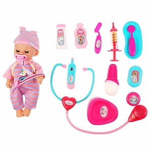 Пупс озвученный Варенька 30 см А. Барто пьет писает с набором доктора (Карапуз, RL-8265-BS-RU-20)