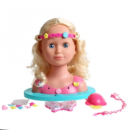 Кукла-манекен для создания причесок с подсветкой, аксессуарами для волос и макияжа, озвученная 