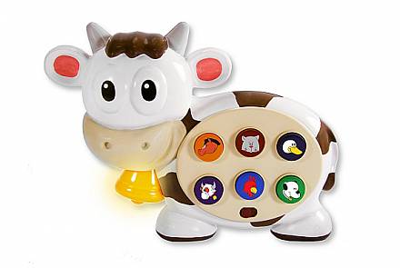 Развивающая игрушка – Корова, со звуковым и световым эффектами 