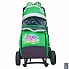 Санки-коляска Snow Galaxy City-1 - Совушки на зеленом, на больших колесах Eva, сумка, варежки  - миниатюра №2