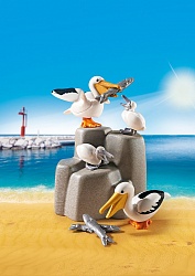 Игровой набор из серии Аквариум: Семья пеликанов (Playmobil, 9070pm) - миниатюра