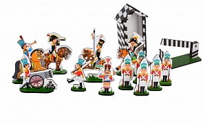Набор солдат Щелкунчик, 12 героев, шлагбаум, постовая будка (ПК Лидер, МТ64119)