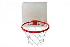 Кольцо баскетбольное с сеткой, диаметр 295 мм. (КМС, 00000000136)