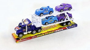 Трейлер инерционный с 4 машинками (E437-H11041)