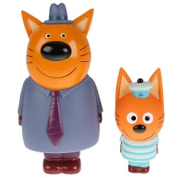 Набор из 2-х игрушек для ванны серия Три Кота: папа и Коржик (Капитошка, LX18006) - миниатюра