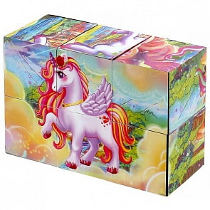 Набор кубиков Единороги 6 штук (Играем вместе, 01317-UNI)