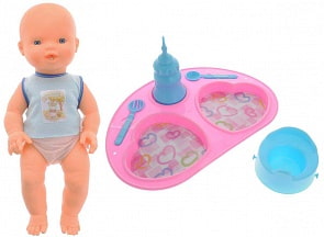 Кукла Пупс с набором для кормления, пьет и ходит на горшок (Falca, 42226)