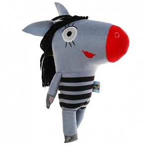 Игрушка мягкая Зебра Поля 20 см Зебра в клеточку 20 см музыкальный чип (Мульти-Пульти, C20100-20)