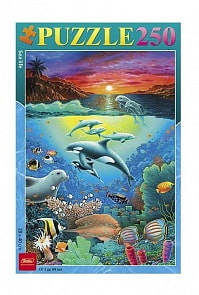 Пазлы - Морской мир, 250 элементов, А3 формат (Hatber, 250ПЗ3_07942)