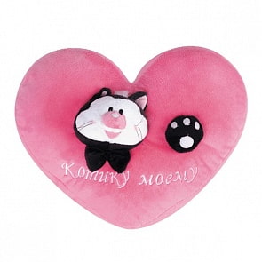 Подушка-сердечко Котику моему, 36 см. (Gulliver, 7-43924)