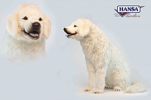 Мягкая игрушка - Пиренейская горная собака, сидящая, 155 см (Hansa, 6907)