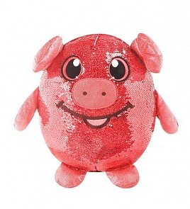 Мягконабивная фигурка свинки в пайетках из сери Shimmeez Шиммиз, 20 см., 9 шт в дисплее (Beverly Hills Teddy Bear, SMZ01017/1)