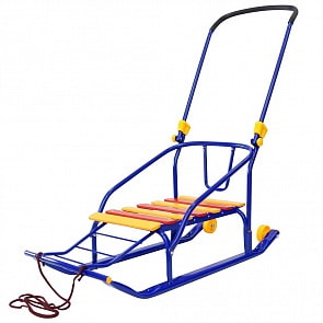 Санки складывающиеся с колесиками – Считалочка. Восьмерка, синие (RT, 5237rt)