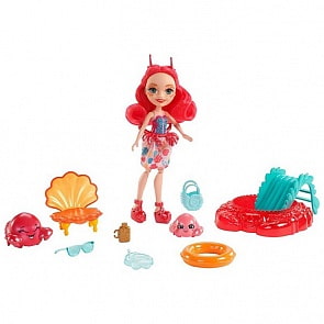 Кукла Энчантималс - Морские подружки - Камео с питомцами, 15 см (Mattel, FKV60-FKV58)