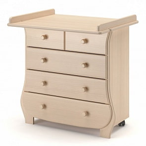 Комод детский Гандылян КО-2003-4 Александра, выбеленный бук (Gandylyan, GAN-КО 2003-4_выбеленный бук)