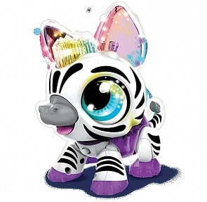 Интерактивная игрушка РобоЛайф — Зебра со светом (1toy, Т16235)