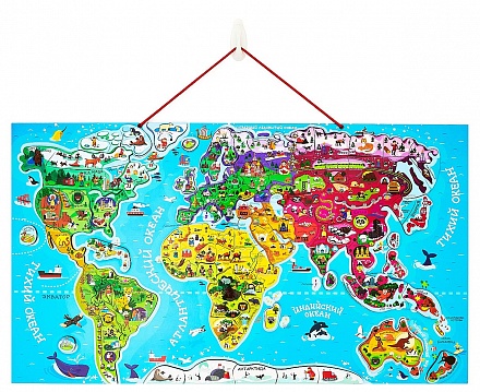 Магнитная карта мира 