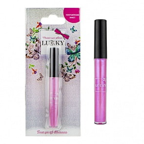 Голографический блеск для губ 3 мл, розовый, с ароматом черной смородины, блистер (Lukky, Т16768)