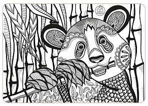 Коврик-раскраска маленький – Панда, размер 48 х 33,5 см (ЯиГрушка, 59893st)