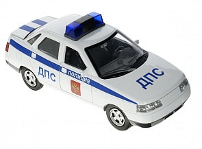 Инерционная машина LADA 110 - Полиция, свет, звук, 1:43 (Технопарк, A553-H11060)