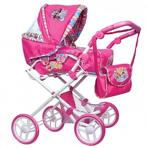 Коляска для кукол Winx, сидячее и лежачее положение, с сумкой (Карапуз, 9333-RUsim)