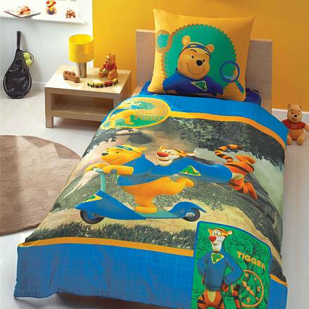 Комплект детского постельного белья, Disney, 1,5 спальное - TIGER POOH SUPER V01 