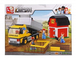 Конструктор с фигурками – Машина и дом, 384 детали (Sluban, M38-B0552)