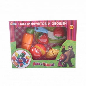 Набор фруктов и овощей из серии «Маша и медведь» (Играем вместе, B847982-R)