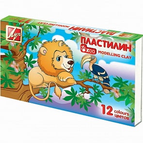 Пластилин – Зоо, 12 цветов, 162 г (Луч, 19С1272-08)