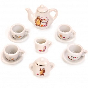 Набор посуды - Маша и Медведь,  керамика, 11 предметов (Играем вместе, CH186F-R1sim)