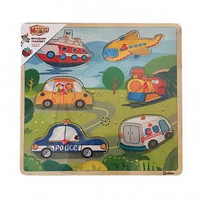 Деревянные вкладыши со звуками транспорта Транспорт (Mapacha, 76757)