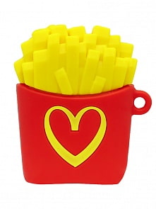 Чехол для наушников AirPods Фастфуд красный (МихиМихи, MM08488)