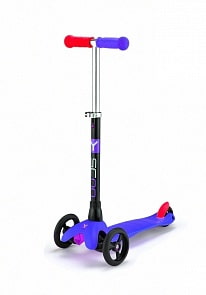 Трехколесный самокат Mini Glam dark blue Y-Scoo, 4076RT