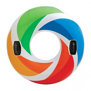 Надувной круг - Цветной вихрь, d 122 см (Intex, с58202)