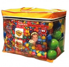 Шары для манежа в сумке, 100 штук, 6,5 см (King Kids, KK_BL1100-65-100)