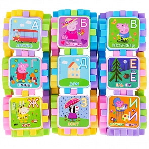Обучающие кубики-азбука TM Peppa Pig - Свинка Пеппа (Росмэн, 36442)