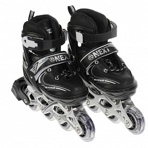 Раздвижные ролики Next со светом размер 29-32 в сумке черные (Next, C28004-29-32-BLACK)