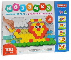 Мозаика с прозрачным полем - Животные, диаметр 40 мм, 100 деталей (Stellar, 01079-no)