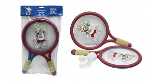 Набор для пляжного тенниса с символикой FIFA 2018, 2 ракетки, мяч и волан (1Toy, Т11809)